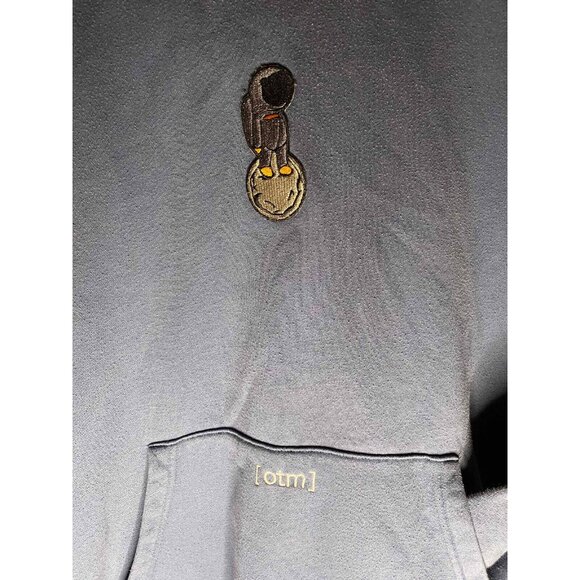 OTM On The Moon Hoodie Pullover Mens S Blue Sweatshirt Kid Cudi - Picture 3 of 9